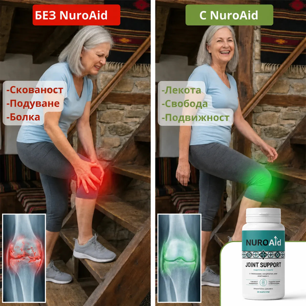 NuroFlex™ | Връща гъвкавостта на колената и ставите — усети разликата до 14 дни