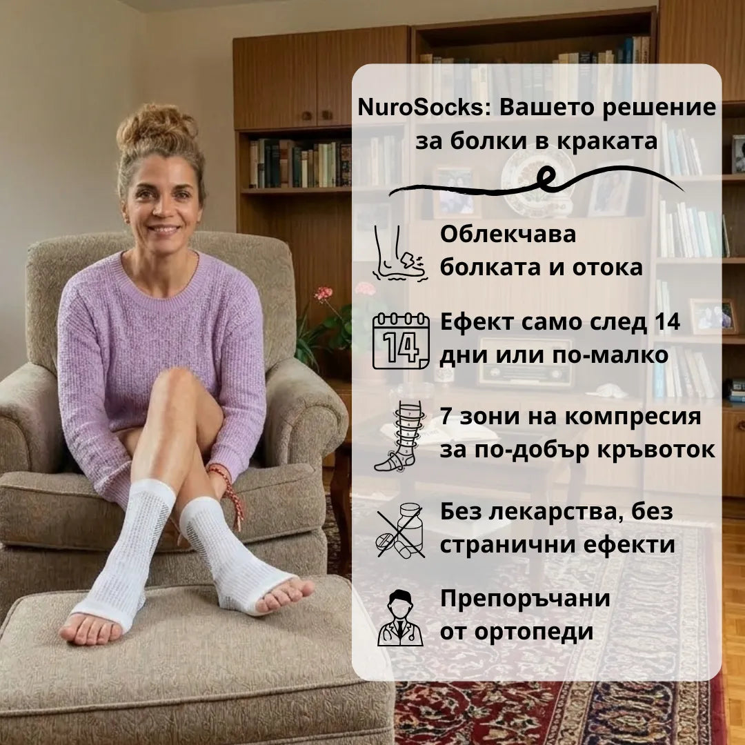 NuroSocks – Компресивни Чорапи за облекчаване на болката в стъпалата